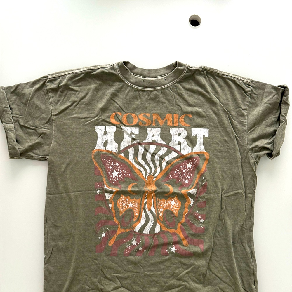 Cute distressed graphic t shirt from Anthropologie